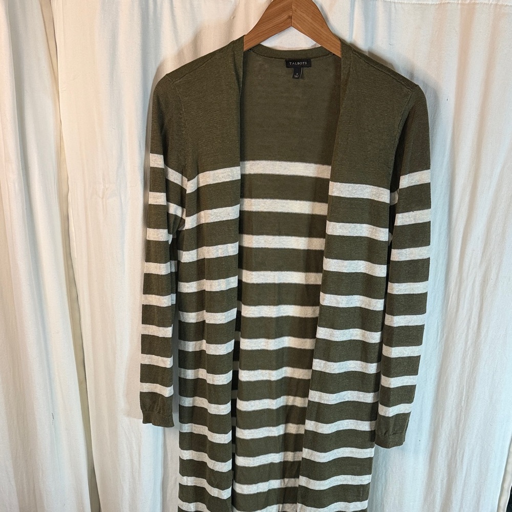 Talbots Linen Longline Cardigan